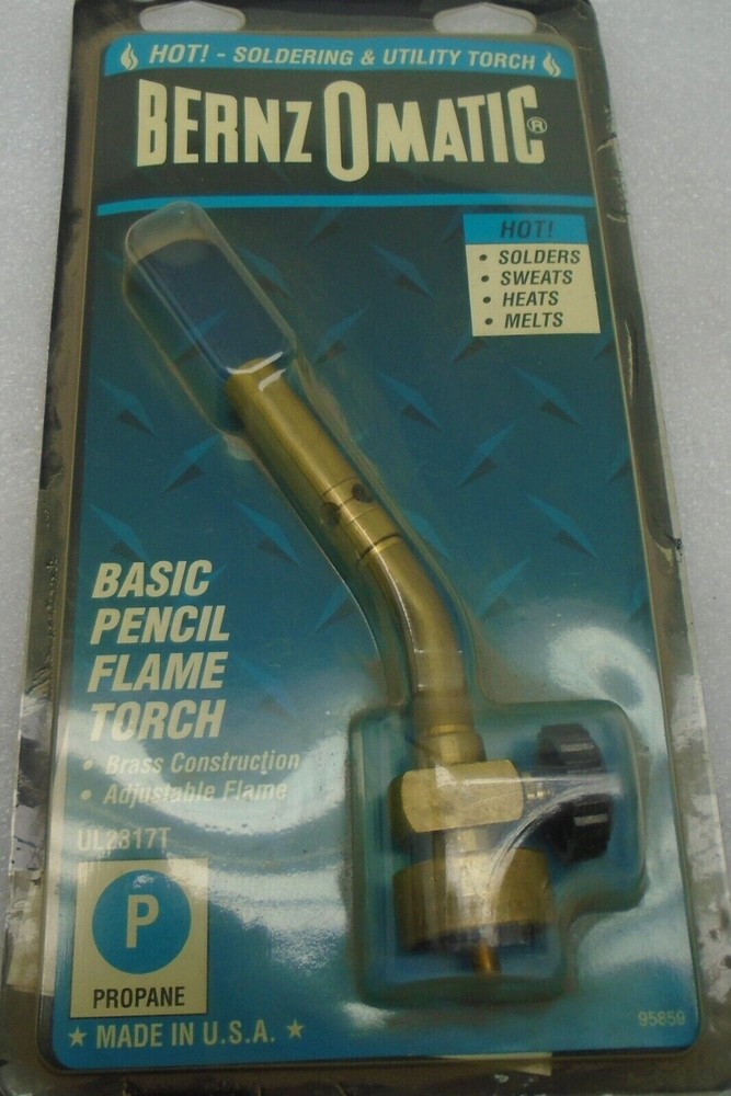 BernzOmatic Basic Use UL2317T Brass Pencil Flame Propane Torch Head  #756B