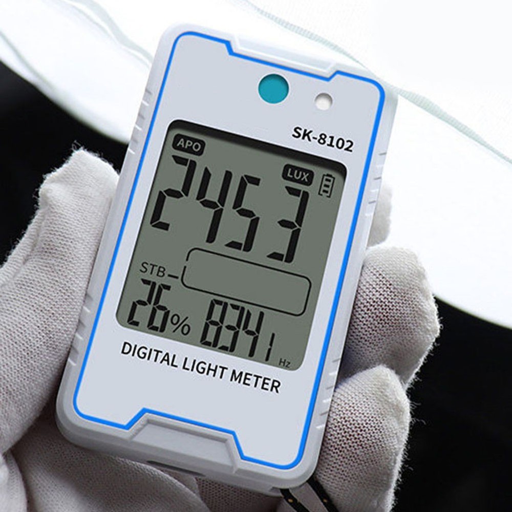 SK-8102 Light Intensity Meter for For MINI 0.1-999900 Lux Flicker Test Function