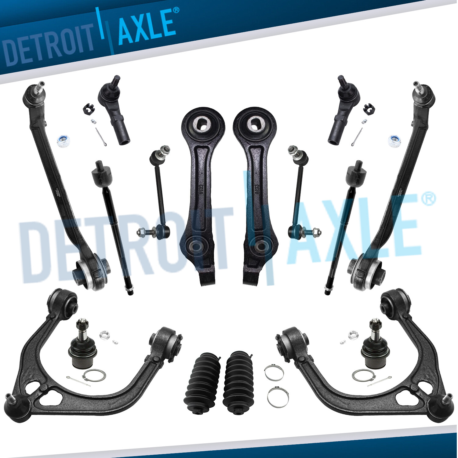 16pc Front Control Arms Tie Rods for 2011-2014 Dodge Charger Challenger 300 RWD