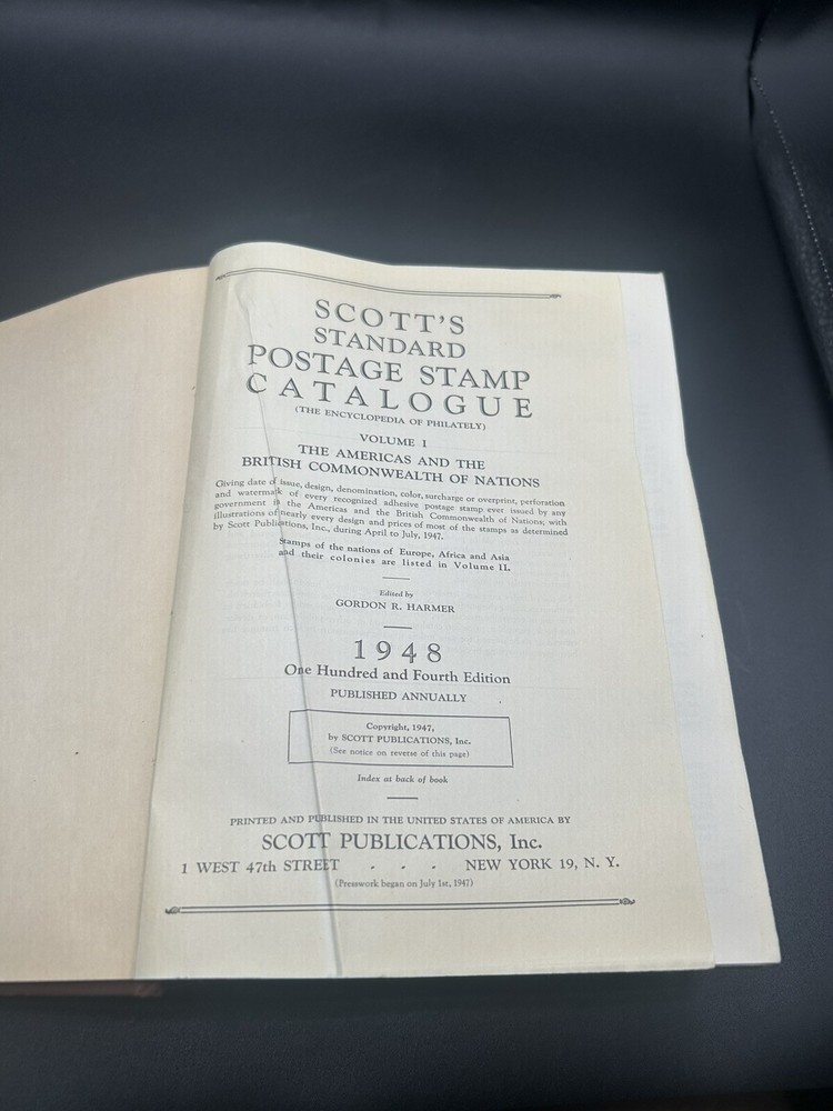 scott standard postage stamp catalogue 1948 Combined Edition