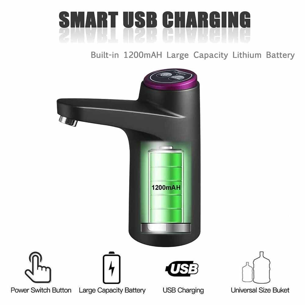USB Water Bottle Switch Pump Electric Automatic Universal Jug Dispenser 5 Gallon