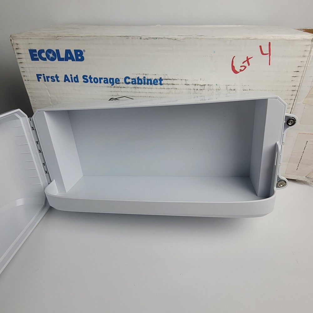 Ecolab First Aid Storage Wall Mount Locking Cabinet Only [2 Keys] No Products