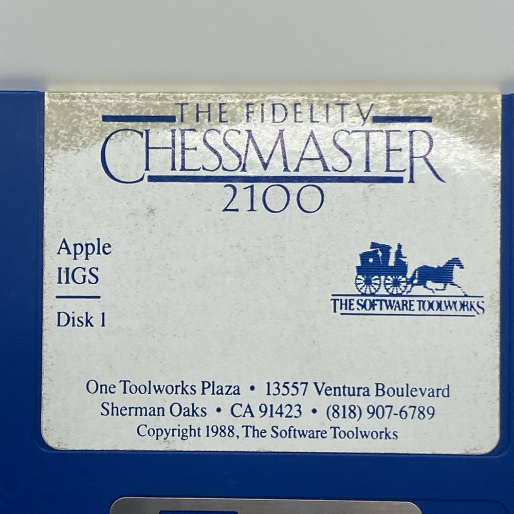 1988 Chess master 2100 Apple IIGS Disk 1 & 2 Vintage Floppy Disk