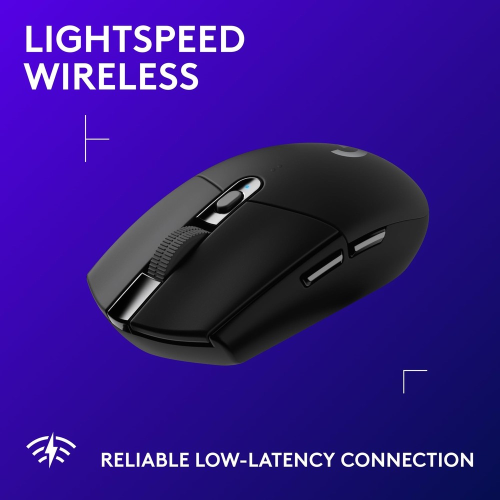 Logitech G305 LIGHTSPEED Wireless Gaming Mouse, HERO 12K Sensor, 12,000 DPI