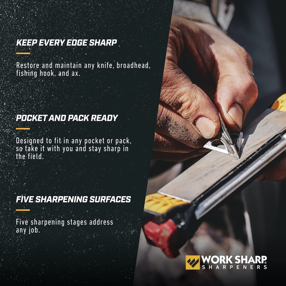 Work Sharp Guided Field Sharpener Compact Travel Knife Sharpener Tool