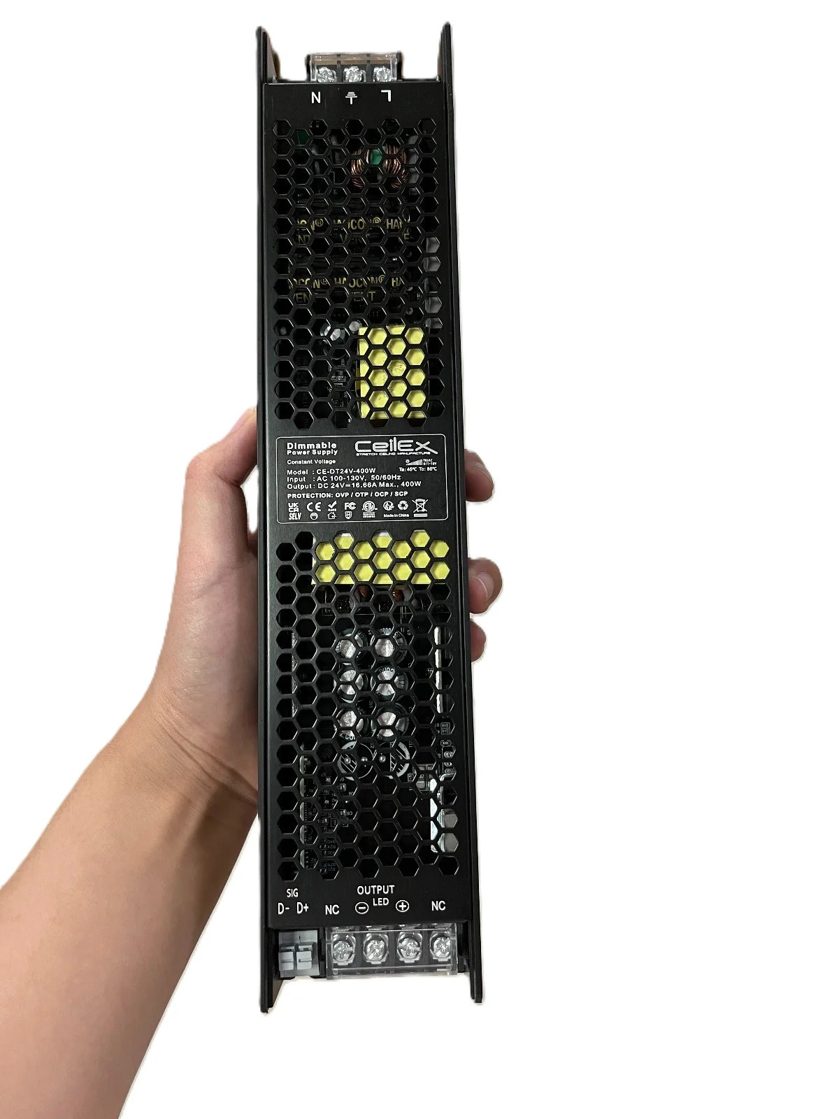 Dimmable TRIAC LED Driver 24V 400W IP20 Power Supply Transformer + ETL Listed