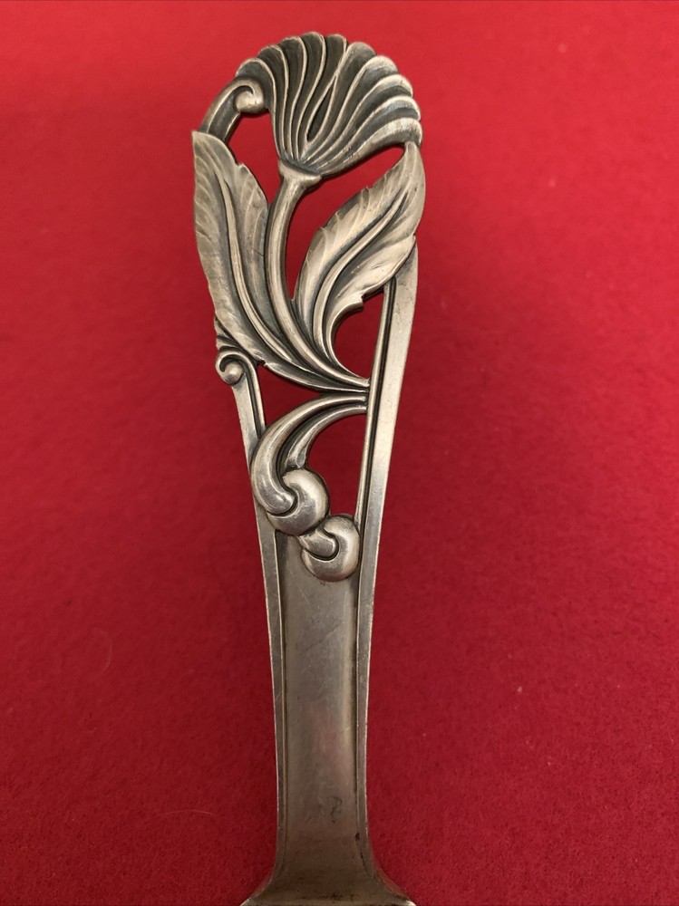 Danish Silver Plate Denmark Axel Prip Floral Handle Pie Server