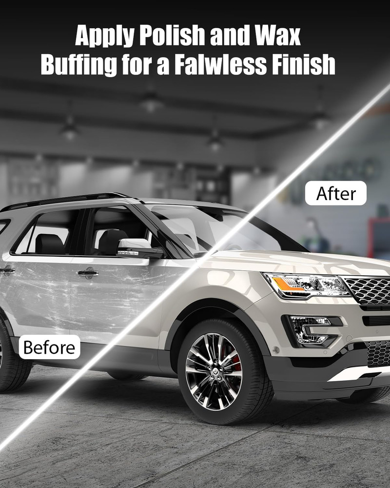 Car Buffer Polisher, 1200W 7 Inch/6 Inch Rotary Buffer Waxer, 6 Variable Speed 1