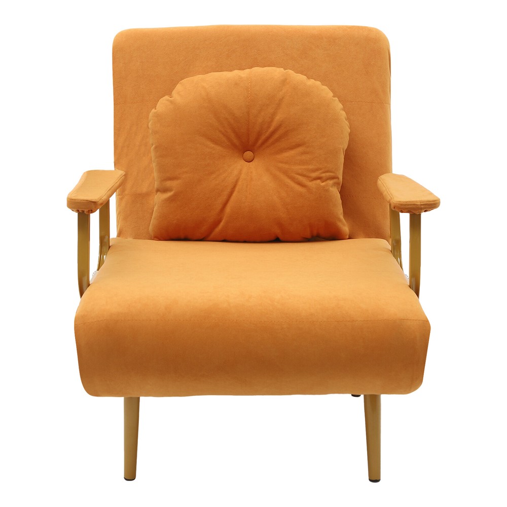 Convertible Sofa Bed Orange Sofa Chair Bed Floor Standing Folding Sofa Bed