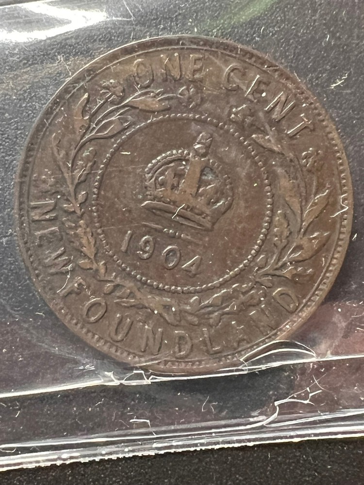 1904H Newfoundland 1 Cent CCCS Graded VF20