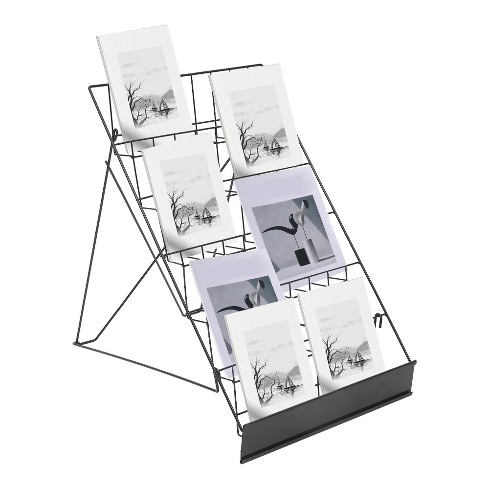 Desktop Wire Countertop Magazine Rack Book Display Rack Comic Book Display Rack