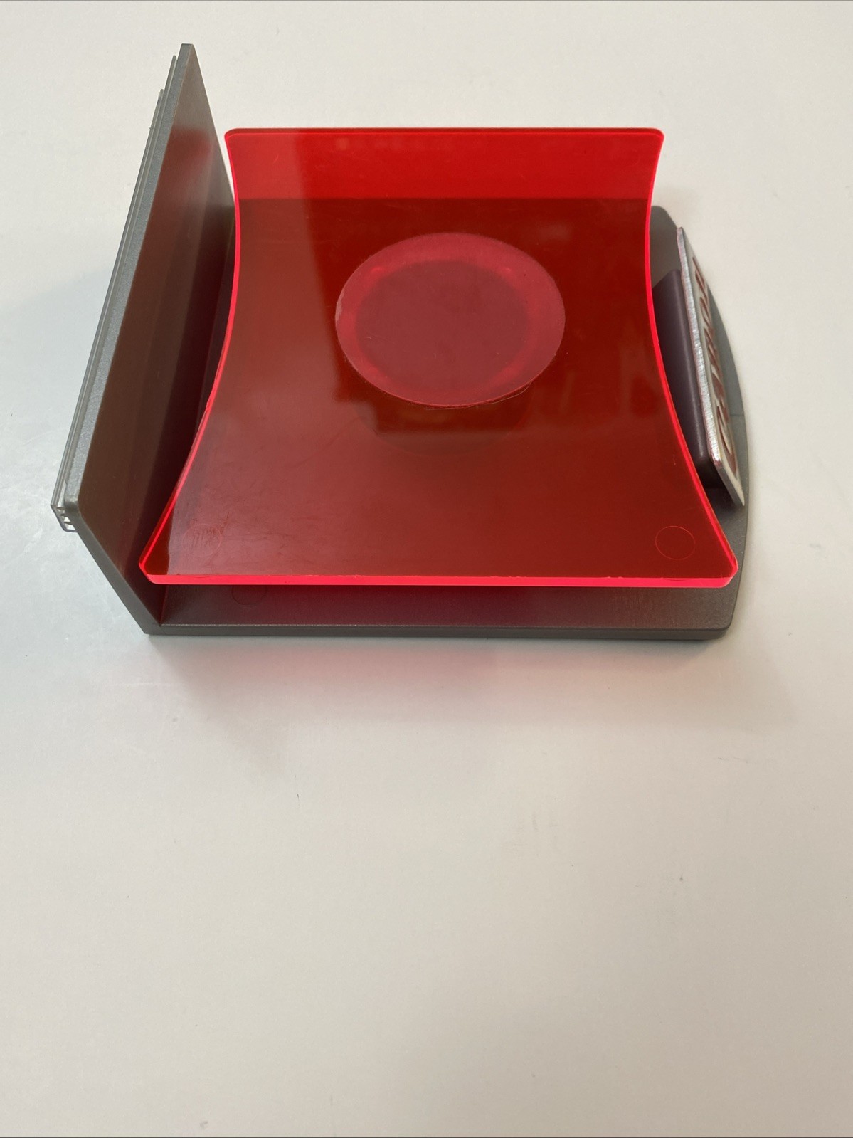 Canon Camera Dealer Display Stand Neon Red | Store Advertising Lens Platform
