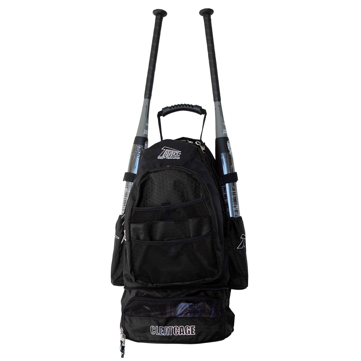 Tanel 360 Bat Pack Baseball/Softball Backpack Bag - Black