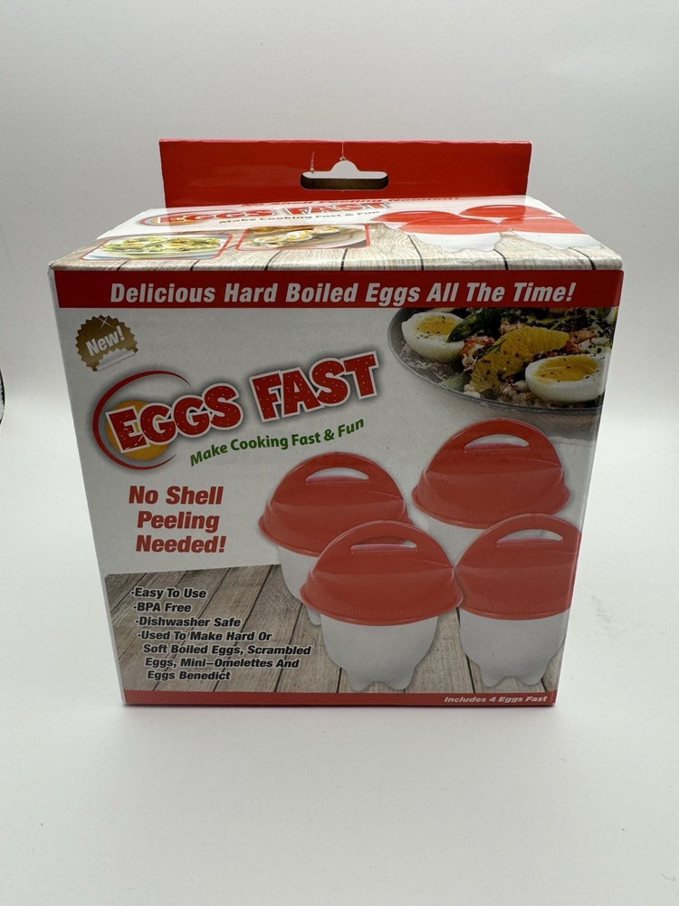 Eggs Fast hard boiled Egg Cookers EGGS FAST Makes Cooking Fun & Fast 4 Pack
