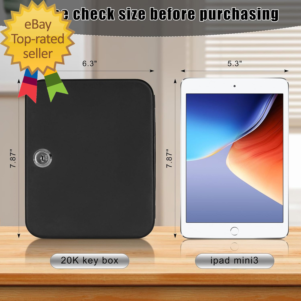 Key Cabinet Wall Mount Locking Key Box Organizer Key Lock Box with Key