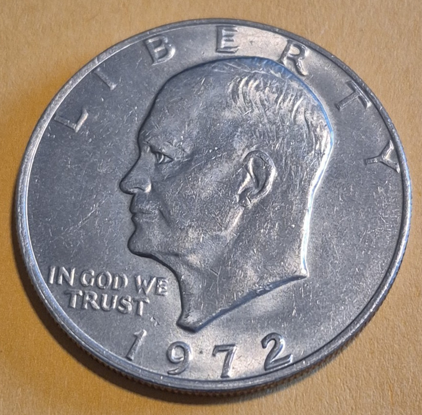 1972 P Eisenhower Dollar Type 3 Clad Dollar Coin