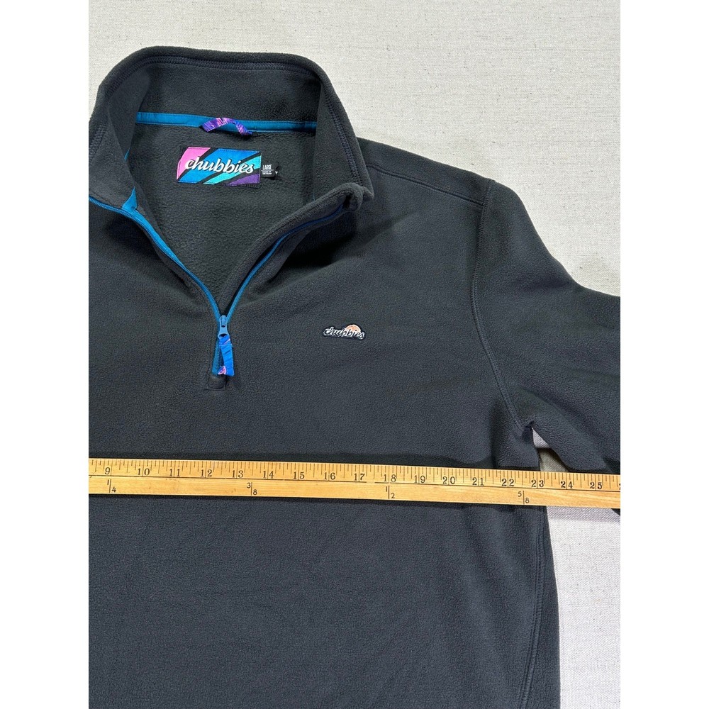 CHUBBIES Men's Large 1/4 Zip Golf Fleece Pullover Long Sleeve