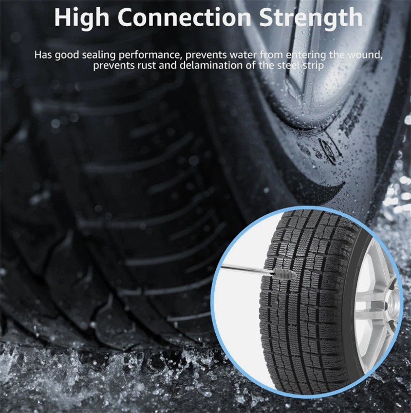 60 Pcs Rubber Tire Nail Repair Kit Screw In Tire Plugs for Car Truck SUV Van