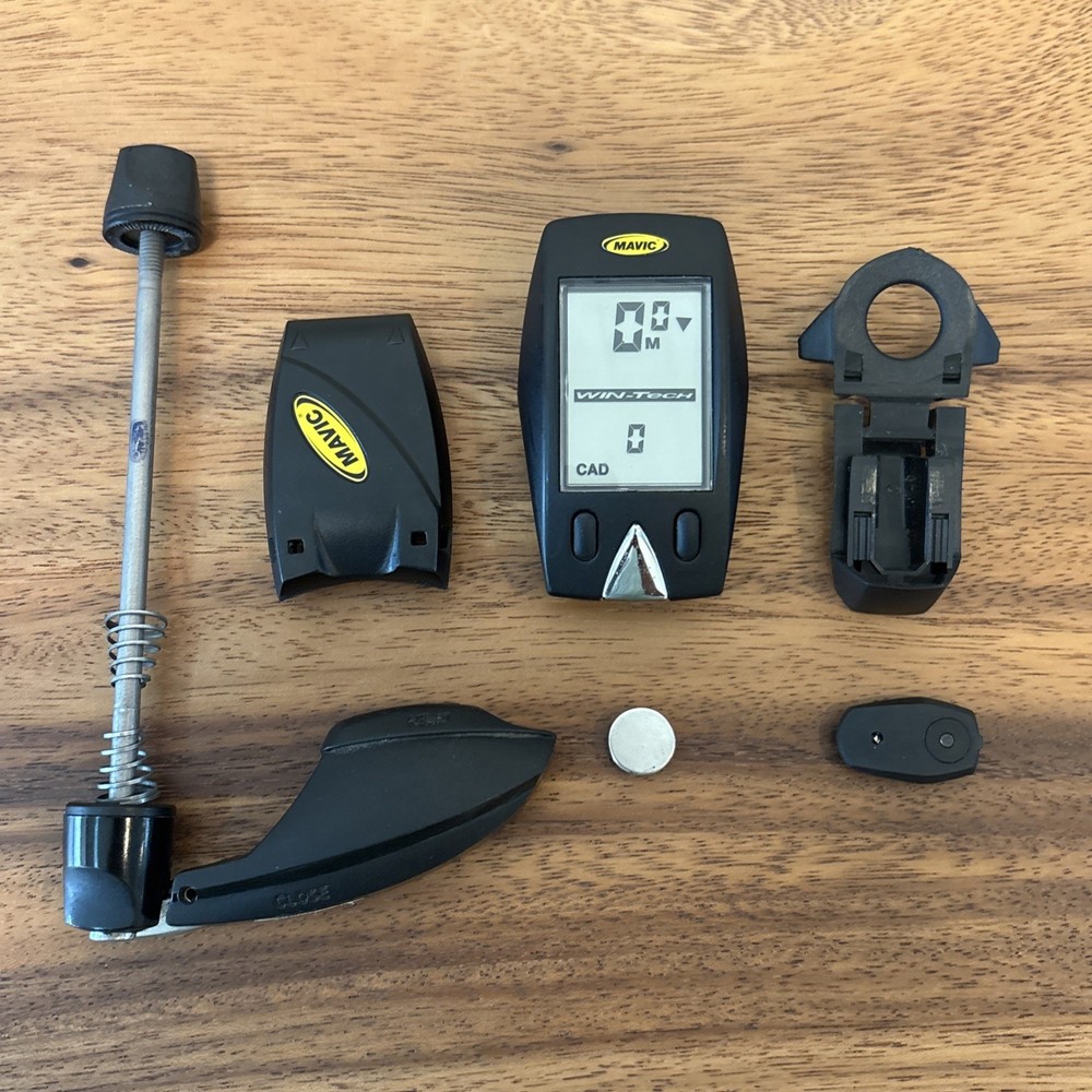 Mavic Win Tech Wireless Computer TESTED WORKING NEW BATTERY vntg wintech CADENCE