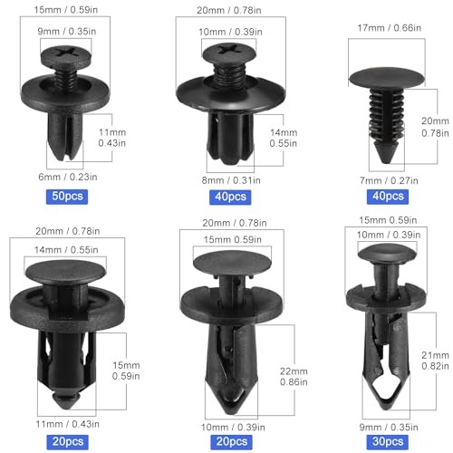 265PCS Car Bumper Retainer Clips Plastic Rivets Auto Auto Retainer Clips Set