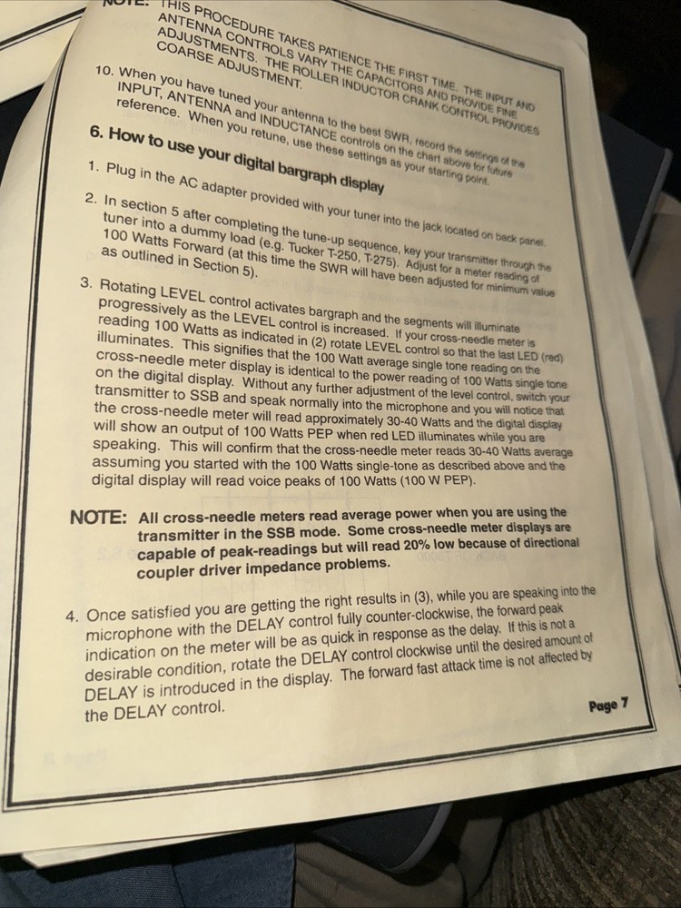 TUCKER ELECTRONICS & COMPUTERS DIGITAL TUNER ANTENNA MANUAL USED T-3000