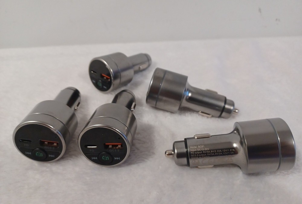 FM Transmitter for Car Bluetooth 5.3 [All-Metal] PD 30W & QC3.0 18W Fast Car 5pk