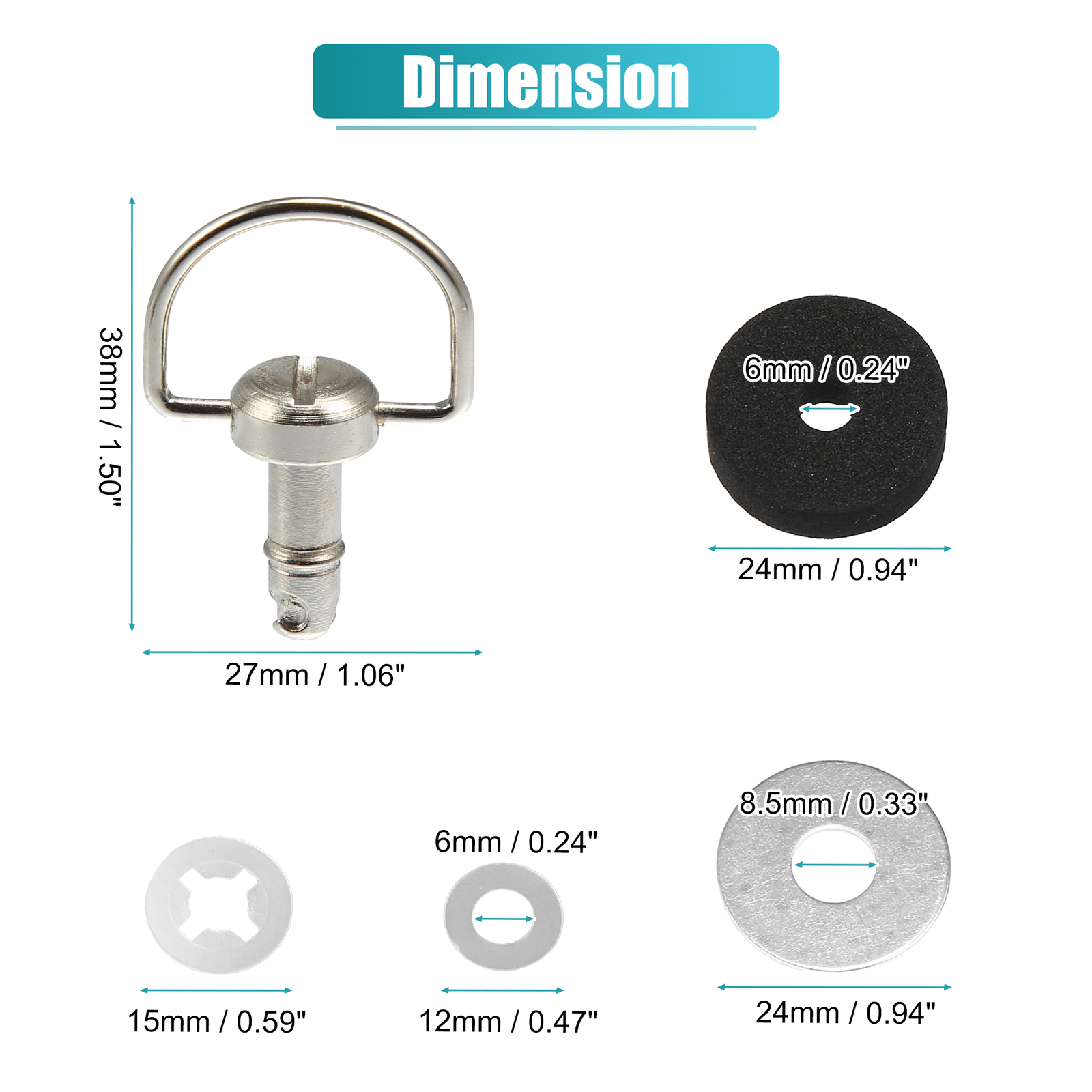Pack (1) Roof Pins Quick Release Bolts Set for Can Am X3/ X3 Max