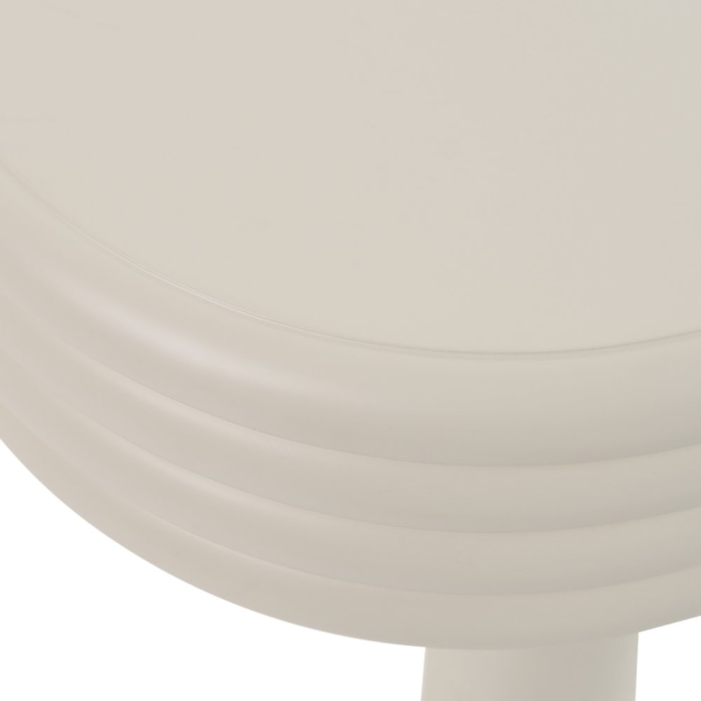 Modrest Townley - Contemporary White Round End Table
