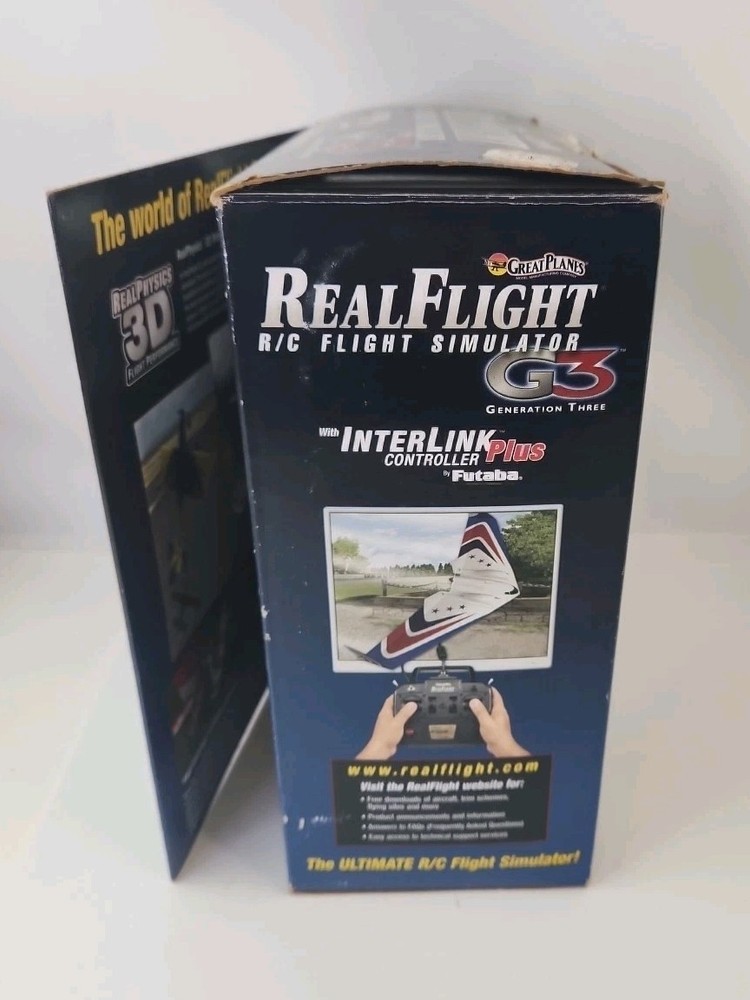 RealFlight R/C flight simulator G3 Interlink controller Plus by Futaba 3D +
