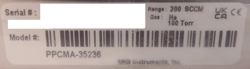 MKS Instruments PPCMA-35236 Mass Flow Controller MFC 200 SCCM He New Surplus