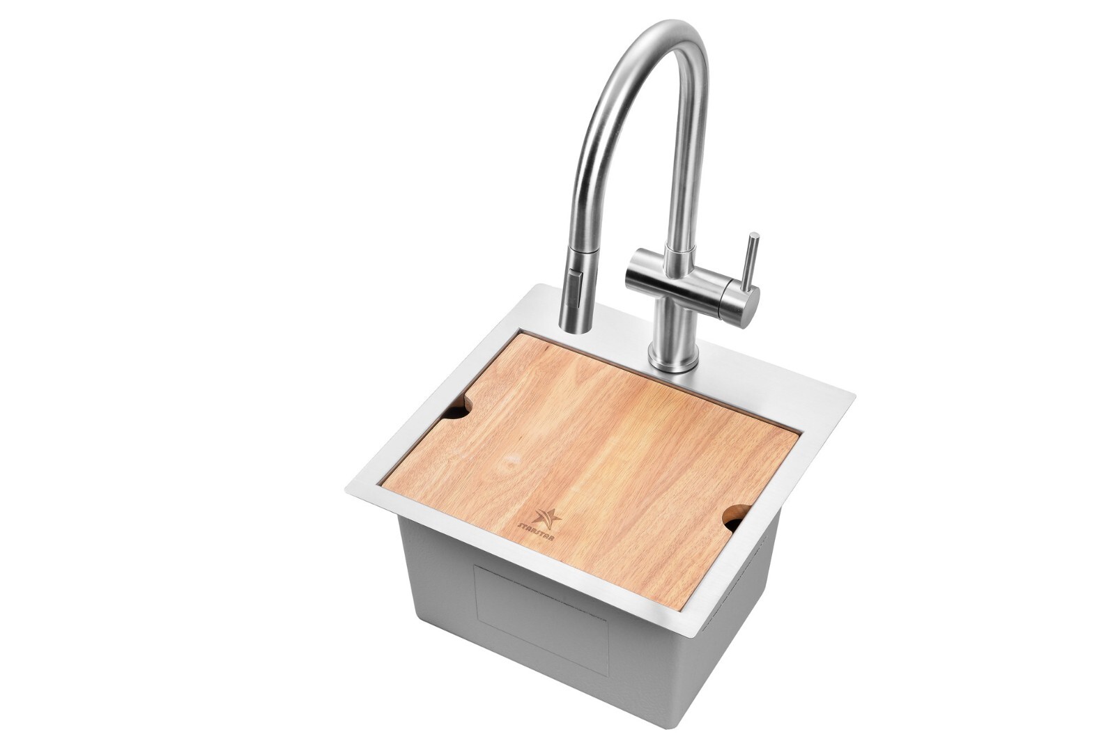 STARSTAR 15x15 ADA Workstation Drop-In Topmount Stainless Steel Kitchen Sink