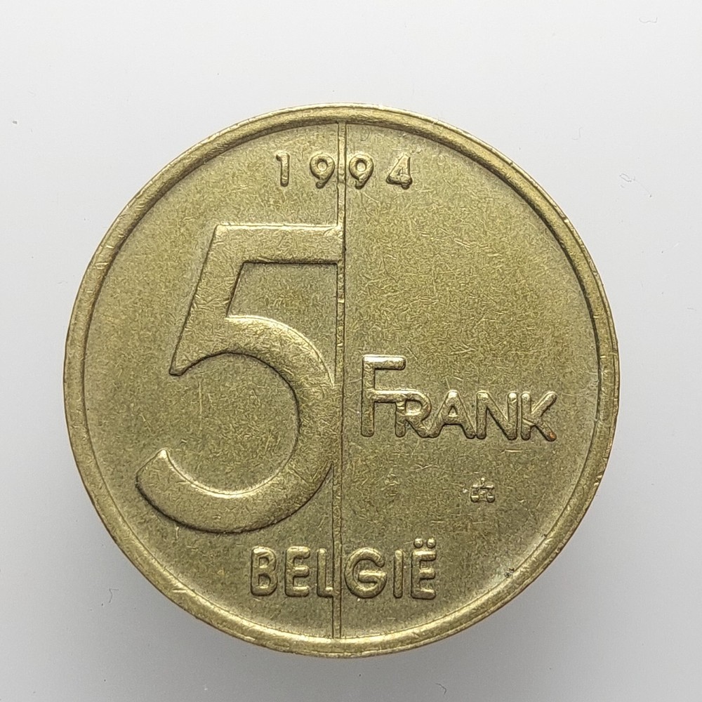Belgium 5 Frank 1994 Coin L2