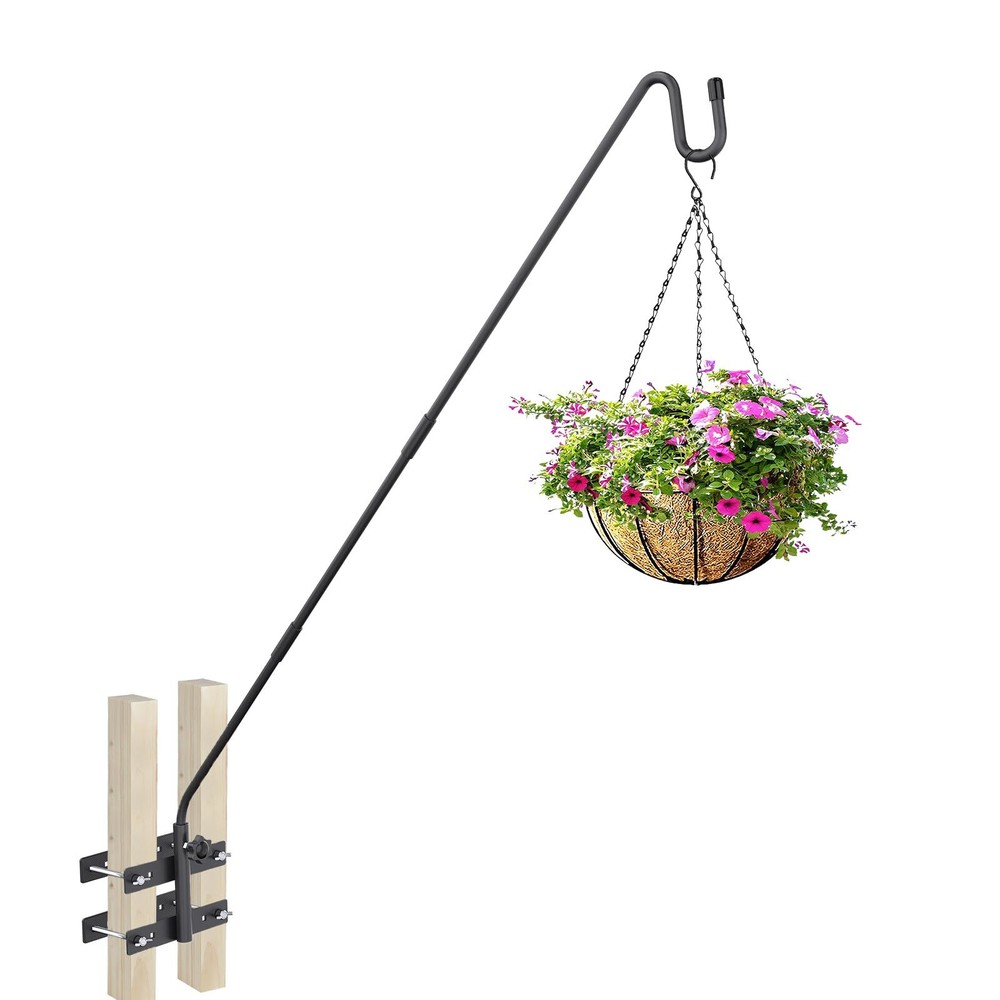Deck Hook-Bird Feeder Pole for Deck Railing, 29-43-Inch Adjustable Bird Feeder.