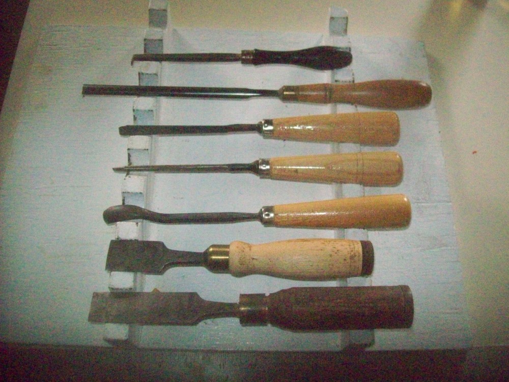 7 Vintage Wood Working Gouges or Chisels Buck London Buck Bros Charles Buck