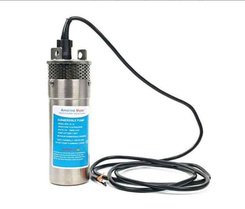 12V Submersible 3.2GPM 4" Deep Well Water Pump Alternative Energy Solar Battery