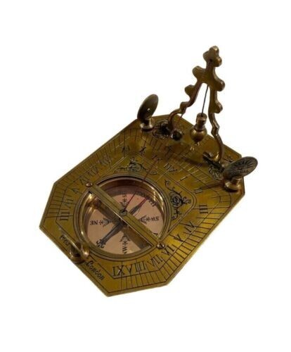 Gilbert & Sons London Directional Pendulum Antique Solid Brass Vintage Compass
