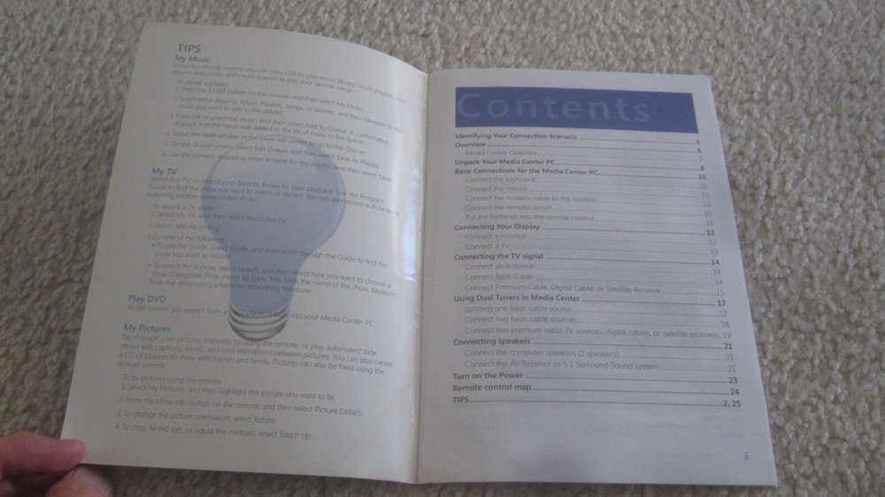 Start Here Setup Guide for Microsoft Windows XP Media Center Edition 2005