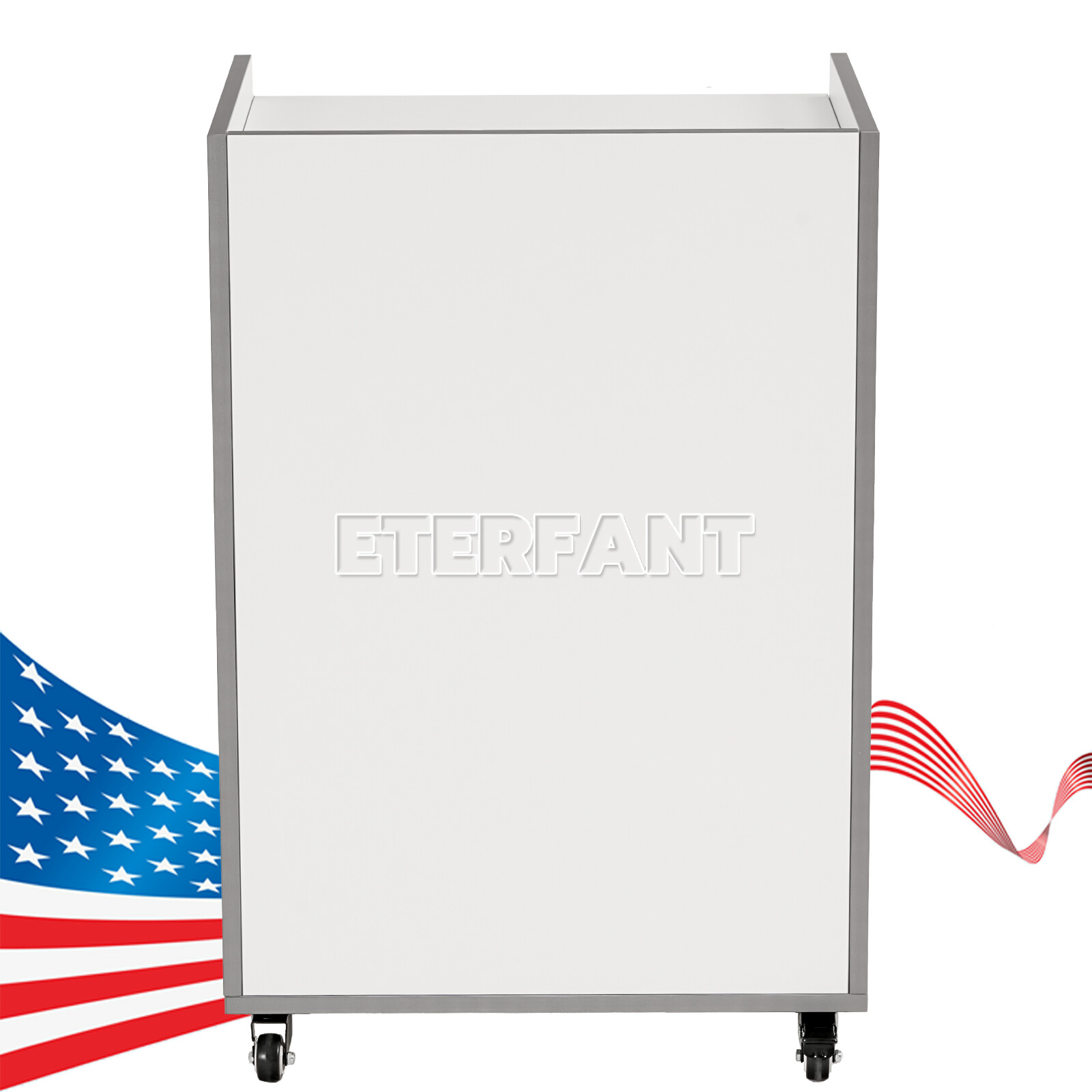 Dental Medical 5 Drawers Trolley Cart Acrylic Mobile Rolling Cart Wooden Cabinet