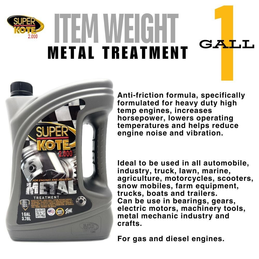 SUPERKOTE 2000 Metal Treatment Lubricant Anti Friction EP 1GAL 4PACK
