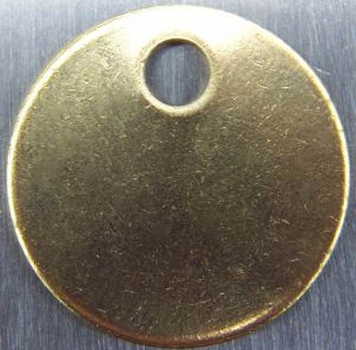 Round Blank Brass ID tags Pets Keys Tools Valves 1",1-1/4",1-1/2",2" Made in USA