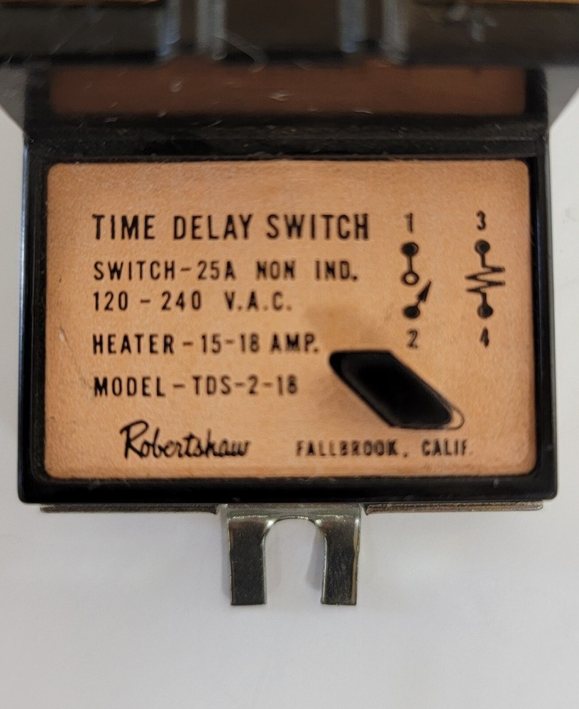 ROBERTSHAW TIME DELAY SWITCH TDS-2-18.