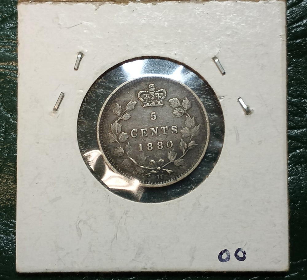 1880 H Canada 5 Cents - Higher Grade