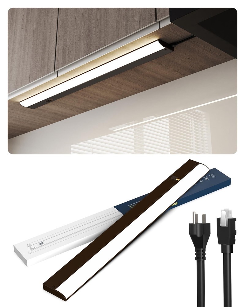 12 Inch LED Under Cabinet Light, Plug in Kitchen Lighting, 3CCT Selectable (3...
