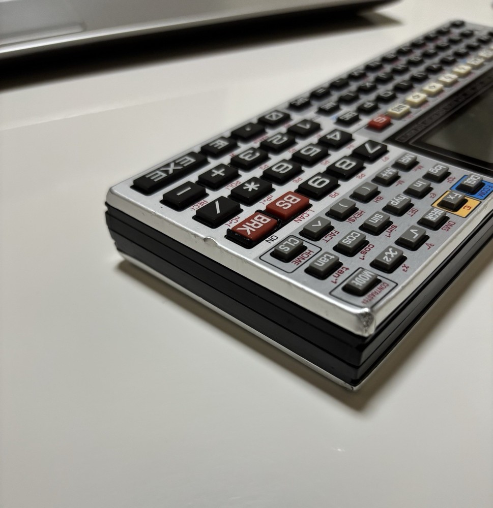 CASIO VX-4 mini Pocket Personal Computer Calculator Tested AA Battery Replaced.