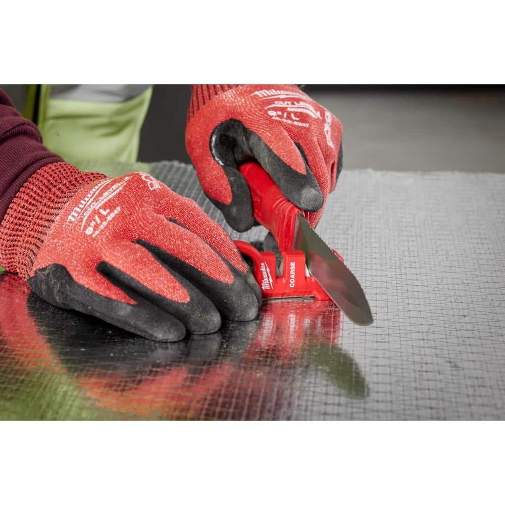 Milwaukee Compact Jobsite Handheld Knife Sharpener Large Finger Loop Secure Grip