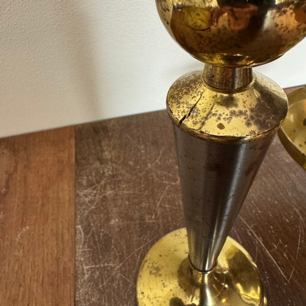 Vintage Antique? Solid Brass beam balance scale Distressed Decor only