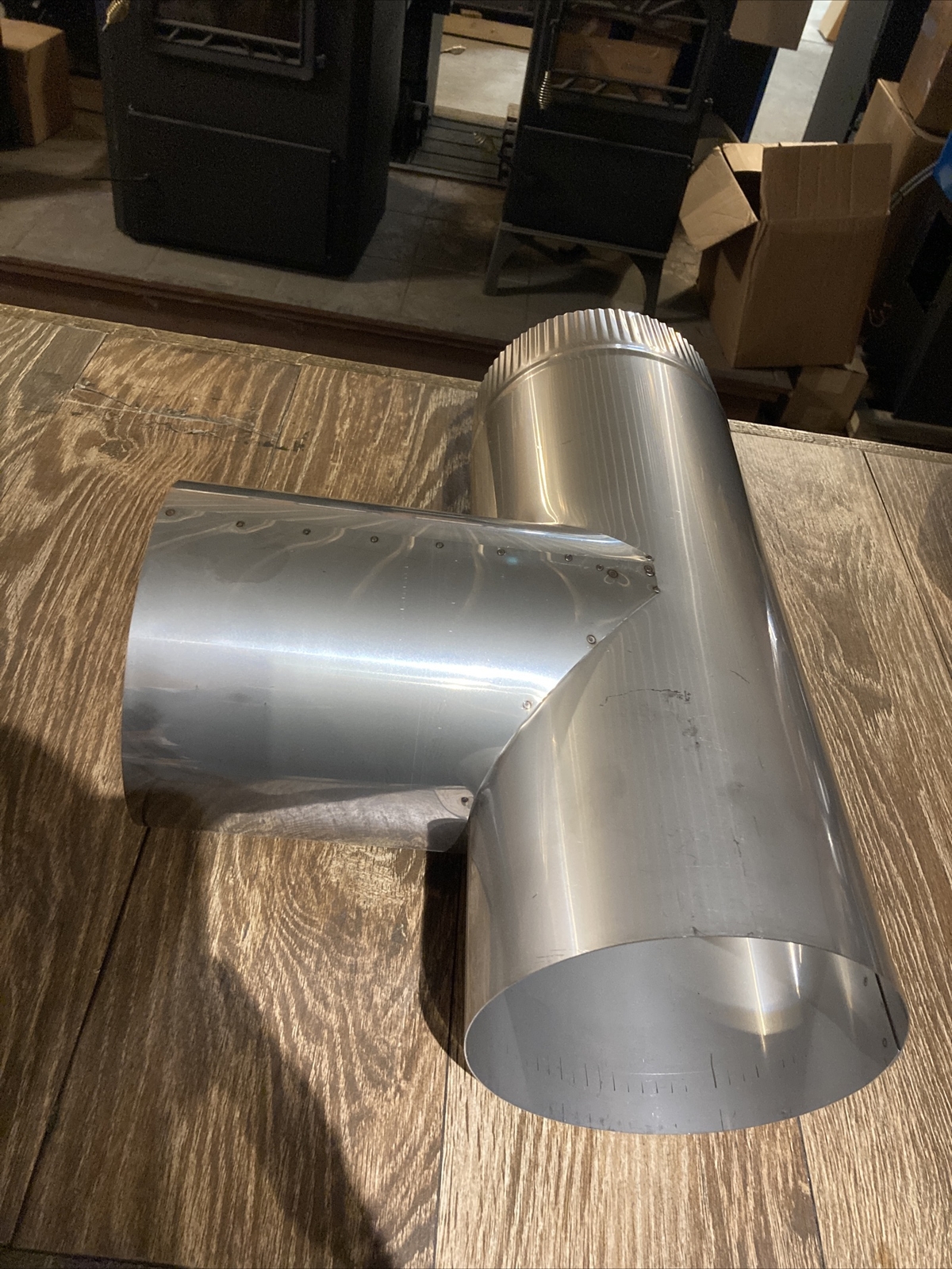 6” Stainless Steel Tee Stove Pipe Chimney 6 inch 316 Stainless HD Welded Seams!