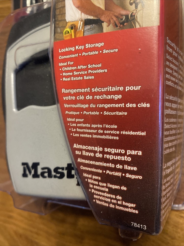 NOS Master Lock 5400D Select Access Combination Safe Spare Keys Storage 2007 B4