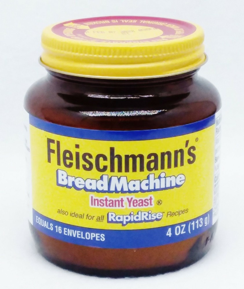 2 Fleischmann's BREAD MACHINE Instant Yeast for Baking Bread RapidRise 4 oz ea