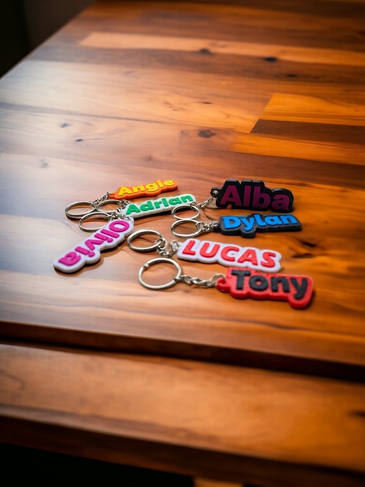 Personalized 3D Name Keychain, Name Tag, Bag Charm, Backpack Keychain.